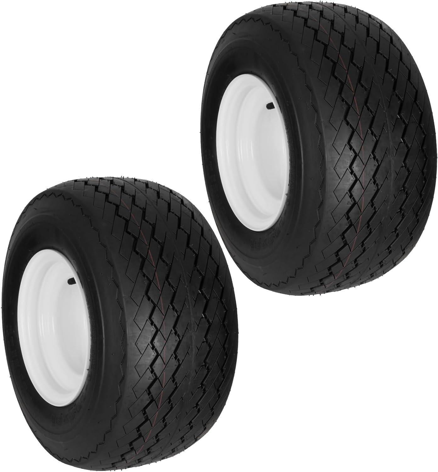 RVpunk 18X8.50-8 Golf Cart Tire and Wheel Assemly 4 Lug 4 Center 18 x 8.5 x 8 18-850-8 Golf Cart Tires On Rims Set 2