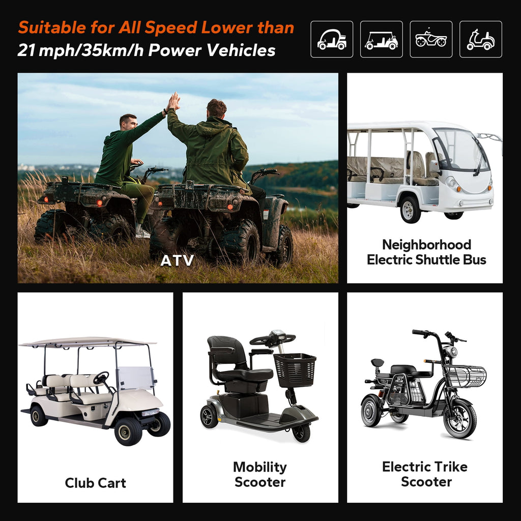 LiTime 36V 60Ah Golf Carts LiFePO4 Battery 120A BMS 2304Wh Energy Max. Power 4.6kW Support up to 3kW Motor